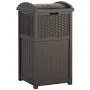 Suncast 33 Gallon Hideaway Can Resin Outdoor Trash with Lid Use in Backyard, Deck, or Patio, Brown Suncast 33 Gallon Hideaway Can Resin Outdoor Trash with Lid Use in Backyard, Deck, or Patio, Brown