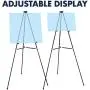 Quartet Easel, Aluminum, Lightweight, Telescoping, 66'' Max. Height, Supports 25 lbs, Black (51E) Quartet Easel, Aluminum, Lightweight, Telescoping, 66'' Max. Height, Supports 25 lbs, Black (51E)