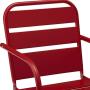 Crosley Furniture CO1030-RE Brighton Retro Metal Chair, Set of 2, Red