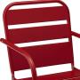 Crosley Furniture CO1030-RE Brighton Retro Metal Chair, Set of 2, Red