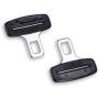 JUSTTOP 2-Pack Car Seat Belt Clip, Car Seat Belt Silencer Metal Tongue, Seat Safety Belt Buckle Auto Metal Seat, Universal for Most Vehicle-Black