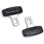 JUSTTOP 2-Pack Car Seat Belt Clip, Car Seat Belt Silencer Metal Tongue, Seat Safety Belt Buckle Auto Metal Seat, Universal for Most Vehicle-Black