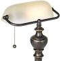 Haddington Traditional Piano Banker Table Lamp 16'' High Antique Bronze Metal Alabaster Glass Shade for Office Table - Regency Hill