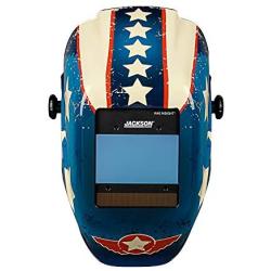 Jackson Safety Ultra-Lightweight Insight HXL-100 Welding Helmet with Digital Variable Auto Darkening Filter, Nylon, Halo X, Stars & Scars, Universal Size, 46101