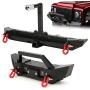 Tbest RC Car Bumper, Metal Front Rear Bumper Spare Parts for SCX10 TRX4 D90 1/10 RC Car
