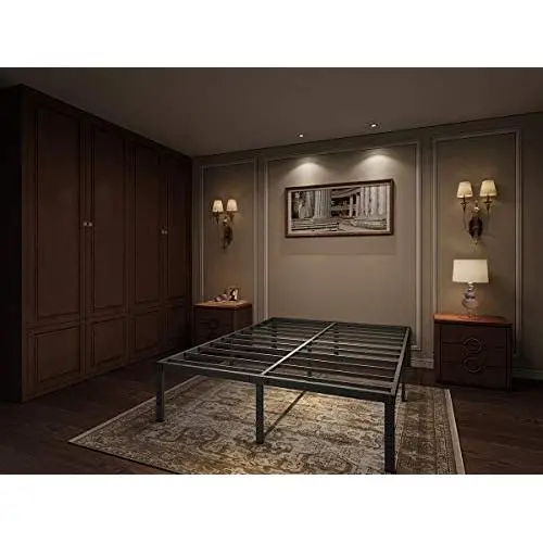AROMUSTIME 16 Inch Metal Platform Bed Frame/Easy Assembly Mattress Foundation/Heavy Duty Steel Slat/Noise Free/Box Spring Replacement, Queen AROMUSTIME 16 Inch Metal Platform Bed Frame/Easy Assembly Mattress Foundation/Heavy Duty Steel Slat/Noise Free/Box Spring Replacement, Queen