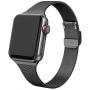 Compatible with Apple Watch Bands 38mm 40mm 42mm 44mm, Stainless Steel Metal Mesh Wristband Loop Replacement Band for Women Men Iwatch Series 6 5 4 3 2 1 with Gift Package (Black, 38mm/40mm)