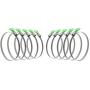 GLIDESTORE 4-Inch Key Hose Clamp, Key-Type Adjustable Stainless Steel Hose Clamps, Pipe Clamp, Worm Gear Clamps, Dryer Vent Clamp, Thumb Screw Metal Clamps, Pack of 10 (Easy Turn Clamp) (4 - Inch)