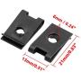 X AUTOHAUX 8pcs Black Spring Metal U-Type Clips with Screws Car Fender Trim Panel Fasteners