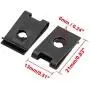 X AUTOHAUX 8pcs Black Spring Metal U-Type Clips with Screws Car Fender Trim Panel Fasteners