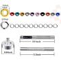 Fuman Forest 3/16 inch Multi-Color Grommet Kit,500 Sets Grommets Eyelets with 3 Pieces Install Tool Kit,Metal Eyelets with Installation Tools and Operating Instruction Book in Clear Box