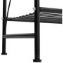 DOEWORKS 4 Tier Metal Plant Stand, Plant Display Rack, Ladder-Shaped Stand Shelf, Pot Holder for Indoor Outdoor Use, Black