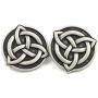 Bezelry 10 Pieces Celtic Trinity Knot Metal Shank Buttons. 22mm (7/8 inch) (Antique Silver)