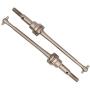 ZYCST 2PCS Aluminum Alloy Front Universal Driveshafts Dog Bone Replacement Part for WLtoys 12428 12423 1:12 RC Car Truck Buggy Car(Silver)