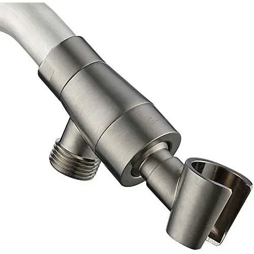 100% Metal Shower Head Holder for Hand Held Showerhead, Adjustable Bracket Holder, Shower arm Adapter, Universal Shower Arm Mount, Brushed Nickel Finish 100% Metal Shower Head Holder for Hand Held Showerhead, Adjustable Bracket Holder, Shower arm Adapter, Universal Shower Arm Mount, Brushed Nickel Finish