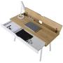 Techni Mobili Modern Multi Computer Desk with Storage, 30'' x 21.7'' x 45.3'', Pine
