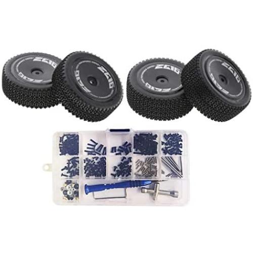 freneci 1/14 RC Car Metal Screws & Nuts + Tyres for WLtoys 144001 Replacements