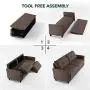 ZINUS Ricardo Loveseat Sofa / Tufted Cushions / Easy, Tool-Free Assembly, Chestnut Brown ZINUS Ricardo Loveseat Sofa / Tufted Cushions / Easy, Tool-Free Assembly, Chestnut Brown