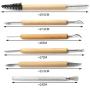 HTTMT- 11Pcs Pottery Tool Set Carving Sculpting Modeling Hobby Ceramics Art Supplies Kit [P/N: ET-TOOL017-SR]