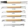 HTTMT- 11Pcs Pottery Tool Set Carving Sculpting Modeling Hobby Ceramics Art Supplies Kit [P/N: ET-TOOL017-SR]