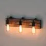 LOG BARN Vanity Lights, Bathroom Fixtures in Rustic Wood and Oil Rubbed Metal Finish, Farmhouse Wall Sconces with Adjustable Sockets Over Mirrors LOG BARN Vanity Lights, Bathroom Fixtures in Rustic Wood and Oil Rubbed Metal Finish, Farmhouse Wall Sconces with Adjustable Sockets Over Mirrors