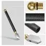 Glass Cutter Tool Set 2mm-20mm Pencil Style Oil Feed Carbide Tip with 2 Bonus Blades and Screwdriver