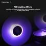 DEEPCOOL RF120 3in1 3X120mm RGB LED PWM Fans with Fan Hub and Extension, Compatible with ASUS Aura Sync