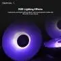 DEEPCOOL RF120 3in1 3X120mm RGB LED PWM Fans with Fan Hub and Extension, Compatible with ASUS Aura Sync