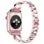 AiiKo Compatible with Apple Watch 38mm 40mm Bands Women,X Link Stainless Steel Metal Bracelet with Bling Rhinestone Jewelry Replacement for Apple Watch Series 4/3/2/1,Rose Pink AiiKo Compatible with Apple Watch 38mm 40mm Bands Women,X Link Stainless Steel Metal Bracelet with Bling Rhinestone Jewelry Replacement for Apple Watch Series 4/3/2/1,Rose Pink