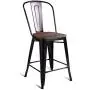 COSTWAY Tolix Style Dining Stools with Wood Seat and Backrest, Industrial Metal Counter Height Stool, Modern Kitchen Dining Bar Chairs Rustic, Copper COSTWAY Tolix Style Dining Stools with Wood Seat and Backrest, Industrial Metal Counter Height Stool, Modern Kitchen Dining Bar Chairs Rustic, Copper