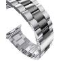 eLander Stainless Steel Metal Strap Business Replacement Band for Apple Watch Series 1 2 3 4 (42mm and 44mm Silver and Black)
