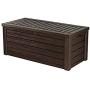 Keter Westwood 150 Gallon Resin Large Deck Box-Organization and Storage for Patio Furniture, Outdoor Cushions, Garden Tools and Pool Toys, Brown