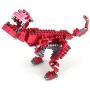 METOMICS 3-in-1 Metal Designer Building Blocks Series 001 | 290 Pieces | Assemble T-Rex, Mecha and Sparrow with Instructions (Ruby Red)