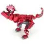 METOMICS 3-in-1 Metal Designer Building Blocks Series 001 | 290 Pieces | Assemble T-Rex, Mecha and Sparrow with Instructions (Ruby Red)