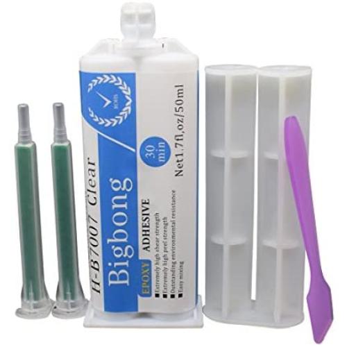 Bigbong Epoxy Adhesive Adhension A:B 1:1 Resin Glue Epoxy 50ml Transparent Glass Metal Ceramics Plastic Wood Bonding Strong Adhesive 2 Part Epoxy Resin Glue Curing Time 5-30 Minutes with Mixed Mouth