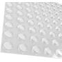 Pack of 100 Cabinet Door Bumpers - 1/2” Diameter Clear Adhesive Pads for Drawers, Glass Tops, Cutting Boards, Picture Frames, Small Furniture