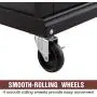 HOMCOM Wood Stainless Steel Multi- Storage Rolling Kitchen Island Utility Cart with Wheels - Black HOMCOM Wood Stainless Steel Multi- Storage Rolling Kitchen Island Utility Cart with Wheels - Black