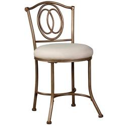 Hillsdale Emerson Metal Vanity Stool, Golden Bronze