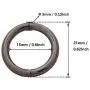 BIKICOCO 3/5 Metal O-Ring Buckle Connector Round Loops Non Welded for Bags Webbing Purse and Belt Straps, Gunmetal, Pack of 30 BIKICOCO 3/5 Metal O-Ring Buckle Connector Round Loops Non Welded for Bags Webbing Purse and Belt Straps, Gunmetal, Pack of 30