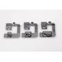 ANYQOO 3 Sizes Rolled Hem Pressure Foot Sewing Machine Presser Foot Hemmer Foot Set (1/2 Inch, 3/4 Inch, 1 Inch) for Singer, Brother, Janome and Other Low Shank Adapter (Rolled Hem Presser Feet)