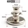 12 Sets 17mm Replacement Jean Buttons, No Sew Instant Button Detachable Pants Button, Removable Metal Button to Extend or Reduce Pants Waist Size, Cowboy Clothing Jackets Pants Bags Button Pins (1#)