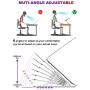 Laptop Stand, brocoon Portable Tablet Computer Laptop Mount for Desk, Ergonomic Aluminum Foldable Laptop Riser with 6 Levels Height Adjustment, Fully Collapsible, Compatible for 10-15.6”