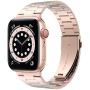 iiteeology Compatible with Rose Gold Apple Watch Band 40mm 38mm, Upgraded Version Solid Slim Metal iWatch Strap for Apple Watch Series 6/5/4/3/SE Rose Gold Women