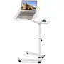 Tatkraft Like Portable Laptop Desk with Mouse Pad, Rolling Computer Stand with Adjustable Height, Sturdy and Ergonomic, White Tatkraft Like Portable Laptop Desk with Mouse Pad, Rolling Computer Stand with Adjustable Height, Sturdy and Ergonomic, White