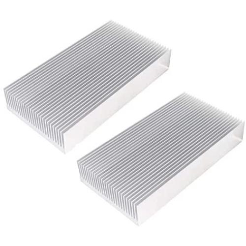 WeiMeet 2 Pack Aluminum Heat Sink Heatsink Module Cooler Fin for High Power Transistor Semiconductor Devices with 26 Pieces Fins 150mmx 80mm x 27mm