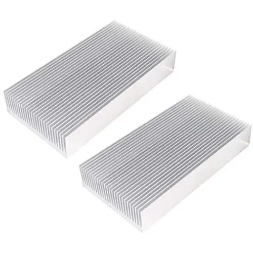 WeiMeet 2 Pack Aluminum Heat Sink Heatsink Module Cooler Fin for High Power Transistor Semiconductor Devices with 26 Pieces Fins 150mmx 80mm x 27mm WeiMeet 2 Pack Aluminum Heat Sink Heatsink Module Cooler Fin for High Power Transistor Semiconductor Devices with 26 Pieces Fins 150mmx 80mm x 27mm