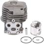 ECCPP 51mm Cylinder Head Piston Kit fit for Husqvarna K750 K760 Concrete Saw Replaces 506-38-61-71 Piston Pin Rings Circlip Chainsaw Parts New