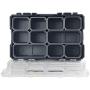 Husky 10-Compartment Interlocking Small Parts Organizer Black Husky 10-Compartment Interlocking Small Parts Organizer Black