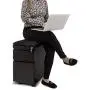 Seville Classics Airlift 2-Drawer Locking Rolling Seat Cushion Home Office Under Desk Pedestal File Storage Cabinet, 12'' W x 23'' D, Black