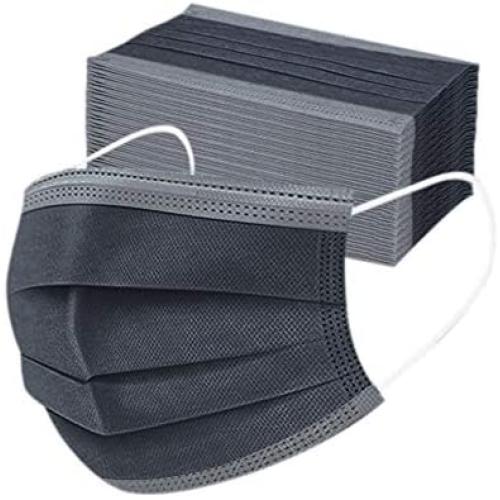 Disposable 3ply Face Mask Elastic Earloop Mouth Face Cover Masks ,Anti-spittle,Protective Dust(Grey,50pcs)
